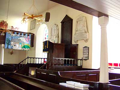 looking into the church at Cults