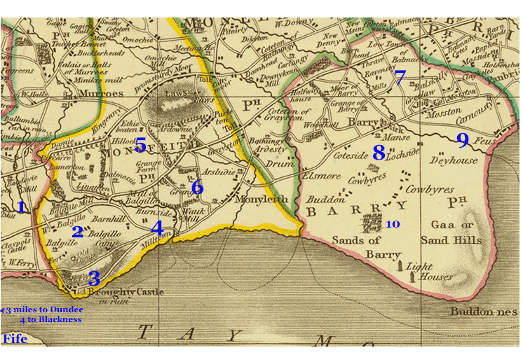 a map showing the Parish of Barry