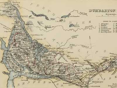 map of Dunbartonshire