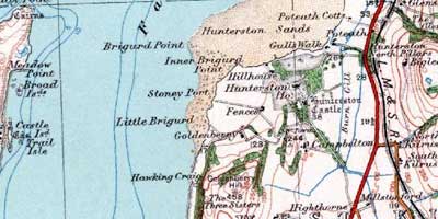 map showing location of Hunterston