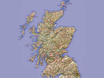 map of Scotland