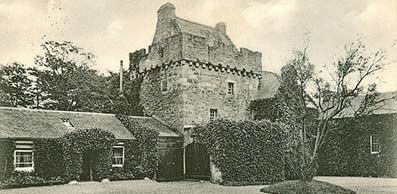 old print of Hunterston castle