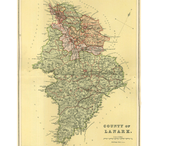 map of Lanarkshire