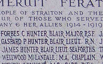 Hunter Blair memorial at St Cuthberts, Straiton