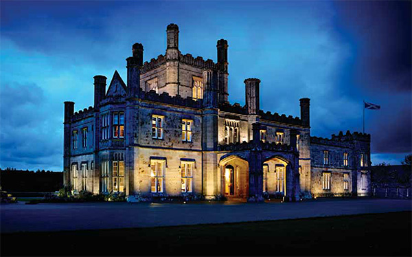 picture of Blairquhan castle at night